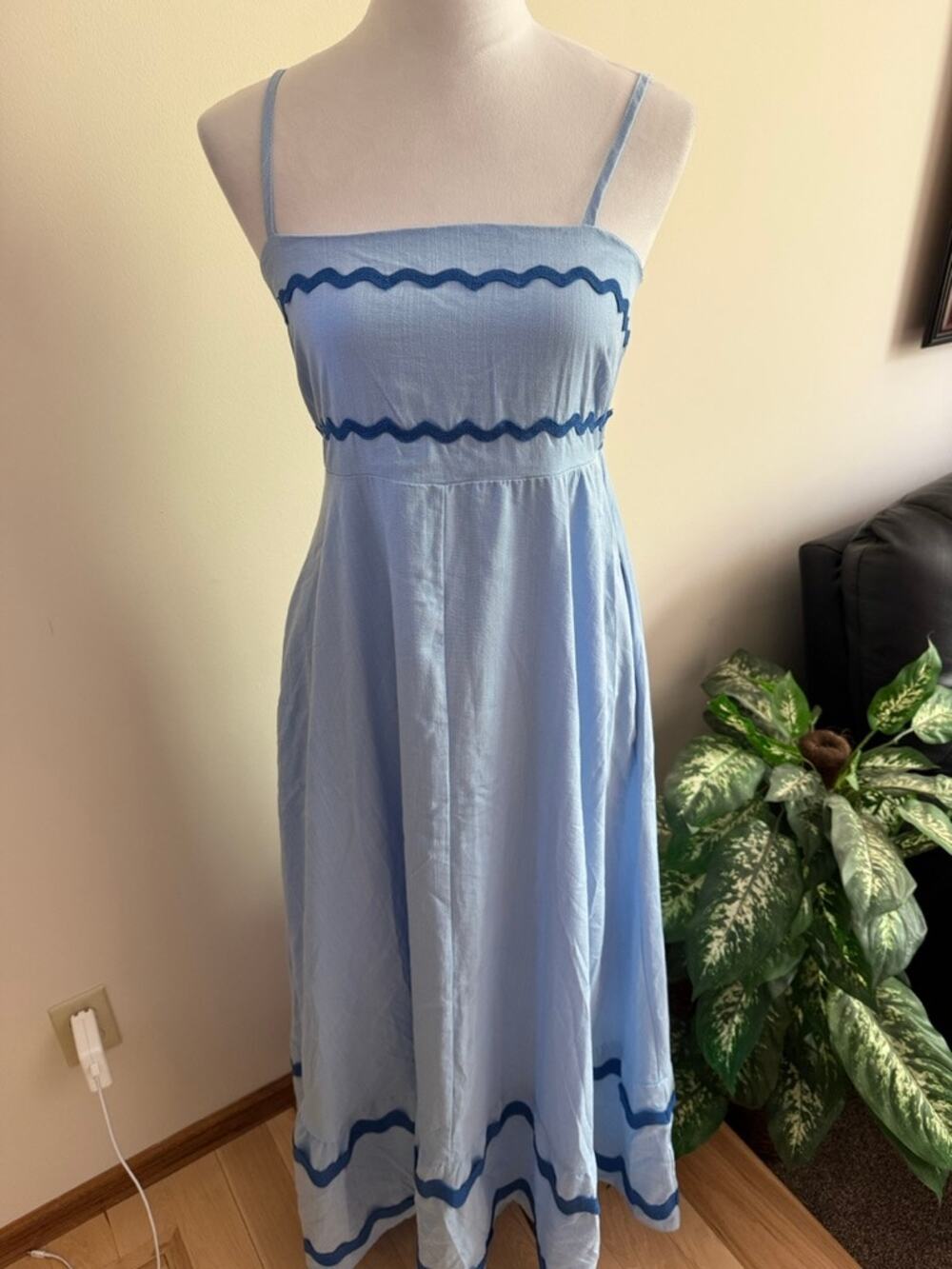 Prettygarden Blue Midi Dress